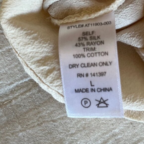 ASTR The Label Silk Blend Lace Peasant Blouse | Size Large - Picture 7 of 7